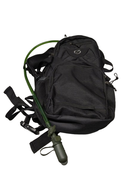 Slim Biking Hiking Backpack Black Airmesh Back Lightweight