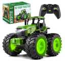 Remote Control Tractor Toys for Kids 35, Light Up Monster Trucks Toy for Boys 3,4,5,6,7 Year Old, Toddlers RC Farm Vehicle Toys for Ages 37 Years Old, Ideal Birthday Toys Gift for Boys Girls
