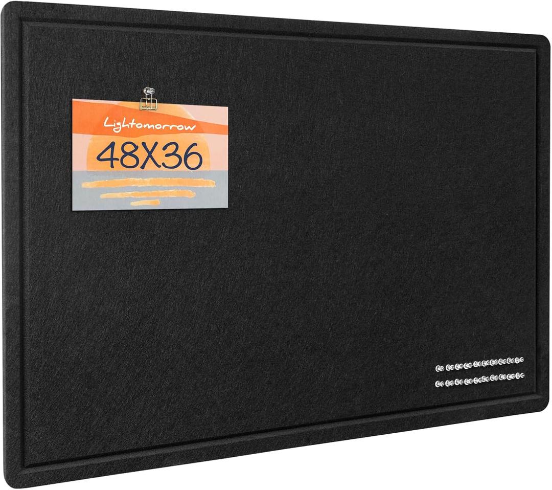Felt Bulletin Board 48x36 inches, Decorative Pin Board for Home & Office, 35.4" x 47.2"