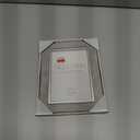 Malden International Designs 5x7 Gray Suede Picture Frame Quality PS Moulding Silver