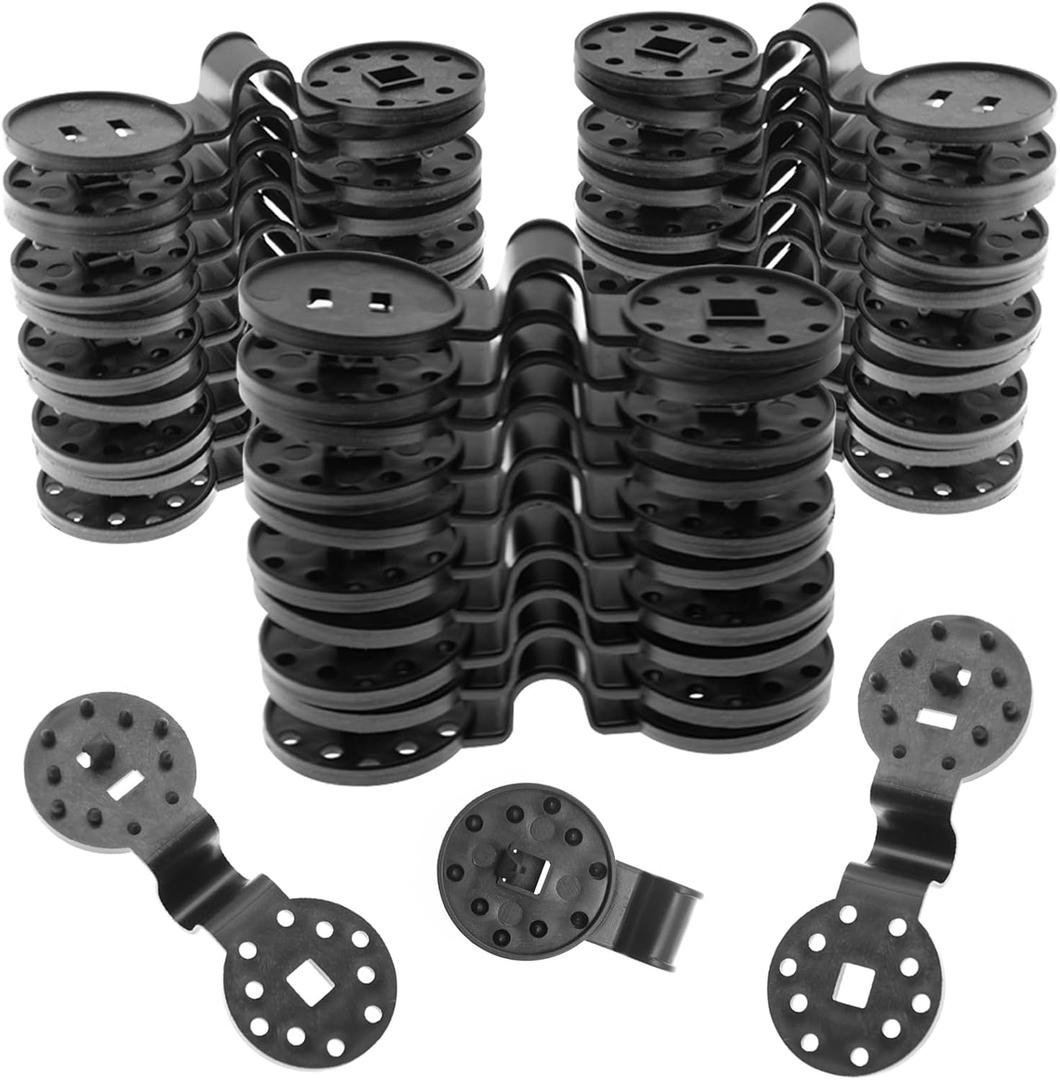 100Pcs Shade Cloth Clips - Black Round Plastic Sun Shade Clip,Shade Cloth Heavy Duty Lock Grip for Sun Shade Net,Gardening Shade Cloth,Anti Bird Netting Windproof Awning Clamp