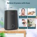 BREEZOME 5L Humidifiers for Bedroom, Ultrasonic Cool Mist Top Fill Humidifier & Essential Oil Diffuser, 360Nozzle, Auto Shut-off, 50H Runtime, Quiet Humidifiers for Large Room, Baby Nursery, Plants