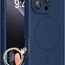 Miracase Magnetic for iPhone 16 Pro Case, Silicone, Dark Blue