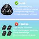 Appliance Casters - Furniture Sliders & Appliance Rollers for Kitchen, Coffee Machine, Blender, Oven - Helps Mom or Wife Easily Solve Countertop Sliding (Black, 8pcs)