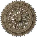 Ekena Millwork CM20SHPGS Shakuras Ceiling Medallion 19 3/4"OD x 1 3/8"P (For Canopies up to 5") Hand-Painted Gobi Desert Crackle