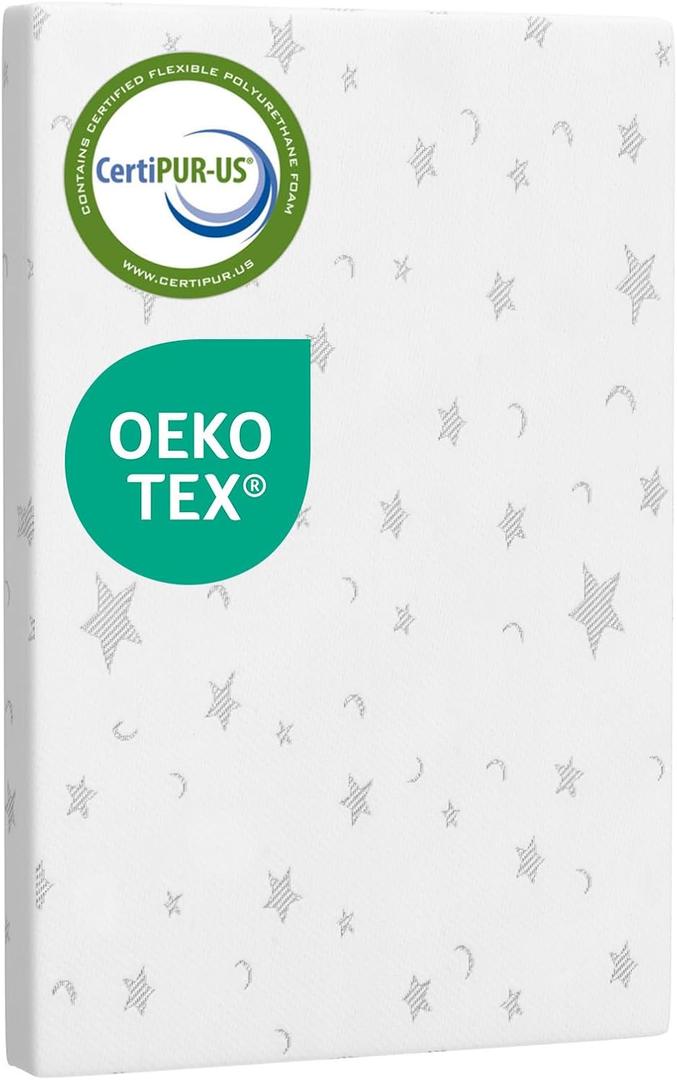 Pack and Play Mattress Pad 38"x26"x1.5" for Playpen and Playard, Soft Breathable Waterproof Cover, Baby Pack N Play Mattresses Topper