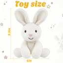 Bunny Stuffed Animal for Kids,8inch Sit Bunny Toys Hand Knit Doll Baby Cute Doll Bed Time,Handmade Knit Animal Toy Soft Cotton Knitted Animals Teddy Bear Christmas Birthday Gifts Knit Bunny