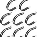 PATIKIL 2-1/2 Inch Cable Clamp, 8 Pack 304 Stainless Steel Rubber Cushioned Insulated Pipe Metal Clamp for Tube Pipe Hose Cable Wire Cord Installation