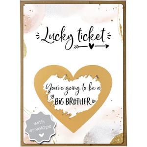 Joli Coon You're going to be a big brother - Scratch card with envelope - Big Brother announcement