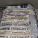 Madison Park Quilt Set Cottage Coastal Design, 6 Piece Set - All Season, Coverlet Bedspread Lightweight Bedding Layer, Shams, Toss Pillows, Full/Queen(90"x90"), Blue/White