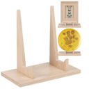 RattanView 1 Pcs Wood Plate Stand for Display 9 Inch Plate Holder Display Frame Picture Photo Card Tabletop Decorative Stand