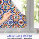 SOMWISE Rainbow Window Privacy Film,Heat Control,UV Blocking,Anti-Glare,Day & Night Privacy Protection & Decoration for Home, Bathroom,Glass Door,Static Cling,Renter-Friendly with Installation Tools