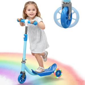 Kick Scooters for Kids 3-5 5-7 Years Age - Handlebars Flexible Steer,Height Adjustable,Stable Light Up Three Wheeled Toddler Scooter for Boy & Girl,Indoor Outdoor Kid Child Toy Gift