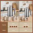 French Press 34 oz, Full Stainless Steel French Press Coffee Maker 4 Cups, Upgrated Double-Walled Insulated French Coffee Presses, Food Grade Good for Kitchen Camping, Dishwasher Safe 2 More Filters