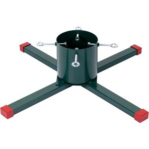 Christmas Tree Stand for Live Tree, Heavy-Duty Metal Christmas Tree Holder with Spike for 2-6ft Tall Fresh Tree, Christmas Tree Base Stand for Real Tree, Seasonal Decor (Green)