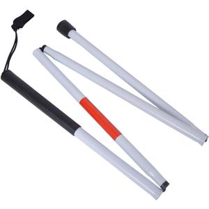 Baitaihem Folding Blind Cane Reflective Red Folding Walking Stick for Vision Impaired and Blind People