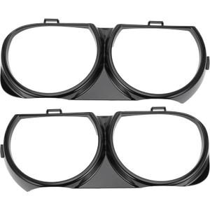 Headlight Trim Bezel for Dodge Challenger 2008-2014 No.68051527AA/68051526AA Front Left Right Headlamp Bezel Headlight Cover Decor Black 1 Pair