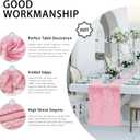 10 Packs 12 x 72 inches Pink Sequin Table Runner, Glitter Runner for Birthday Party Supplies Wedding Holiday Celebration Baby Shower Engagement Anniversary Decor, 12"x72" 10PCS
