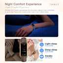 Fitness Tracker for Women Ladies Fitness Watch Dressy Leather Strap Alloy Case Luxury Fashion Heart Rate Monitor Sleep Tracker Pedometer Step Counter Waterproof Elegant Smart Watches for Womens