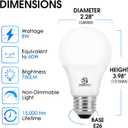 Energetic 24 Pack LED Light Bulbs, 60 Watt Equivalent A19 LED Bulb, Soft White 2700K, Non-Dimmable, E26 Base, ETL Listed, 15000 Hrs, Standard Light Bulbs