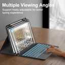 D DINGRICH iPad Pro 13 inch Case 2024 with Keyboard, Magnetic Bluetooth Keyboard with Multi-touch Trackpad, 7 Color Backlit, Smart Folio Leather Cover with Pencil Holder for iPad Pro 13-inch M4, Black