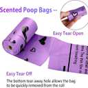 Purple Poop Bags for Dogs,18 rolls(270 Count Biodegradable Poop Bags,9x13 inches),With Dog Poop Bag Holder– Extra Thick & Leak-Proof Waste Bags for Dogs & Cats,Lavender Scent