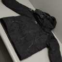 IDTALHZY Kid's Ski Jacket Waterproof Winter Coat Boy's and Girl's Fleece Snowboarding Jackets with Detachable Hood (9-10, Black)