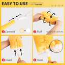 3 x Heavy Duty Duster Compatible with Swiffer Duster, Disposable Dusters Kit for Cleaning Dusting Furniture Blind Ceiling Fan, Multi Surface 360 Feather Duster 20ct with 1 HandleYellow