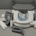 Potty Training Seat SKYROKU Potty Training Toilet with Step Stool Ladder, for Kids Boys Girls Toddlers - Comfortable Safe Potty Seat with Anti-Slip Pads Ladder 8838-Grey