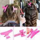 Hair Clips for Styling Sectioning 12 Pack Black White Hot Pink Butterfly Clamps Hair Claw Clips Pro Salon Hair Clips for Styling, Sectioning, Cutting and Coloring