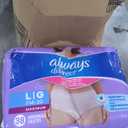 Always Discreet Adult Diapers for Women, Incontinence Underwear, Postpartum Essentials, Disposable Briefs, Max Absorbency, Bladder Leak Protection, Large, 76ct