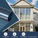 Ceramic Window Tinting Film - Superior Heat Rejection, Blocks 99% Harmful UV Rays, Enhances Privacy, Reduces Glare, Long-Lasting for Residential & Commercial Use (Black Silver 29.3 Inch X 6.56 Feet)