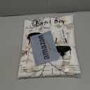 Joyfol Day Rustic Waterproof Linen Tablecloth, Heavy Weight Beige Embroidery Table Cloths for Rectangle Tables, Burlap Farmhouse Table Covers (Coffee Leaves, 55''x 70'')