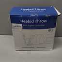 Striped Heated Blanket Throw Size - Fast Warming Electric Throw Blanket with 6 Heat Settings & 4 Hours Auto-Off, Ideal Gift for Her, 50"x60", Light Grey