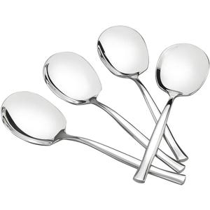 Idomy 8-Piece Stainless Steel Buffet Serving Spoon, Large Serving Spoon