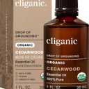 Cliganic Organic Cedarwood Essential Oil - 100% Pure Natural Undiluted, for Aromatherapy Diffuser | Non-GMO Verified