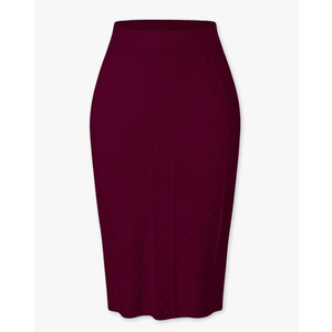 SANGTREE Women's Elastic High Waist Skirt Knit Stretchy Bodycon Midi Sweater, Skirt M