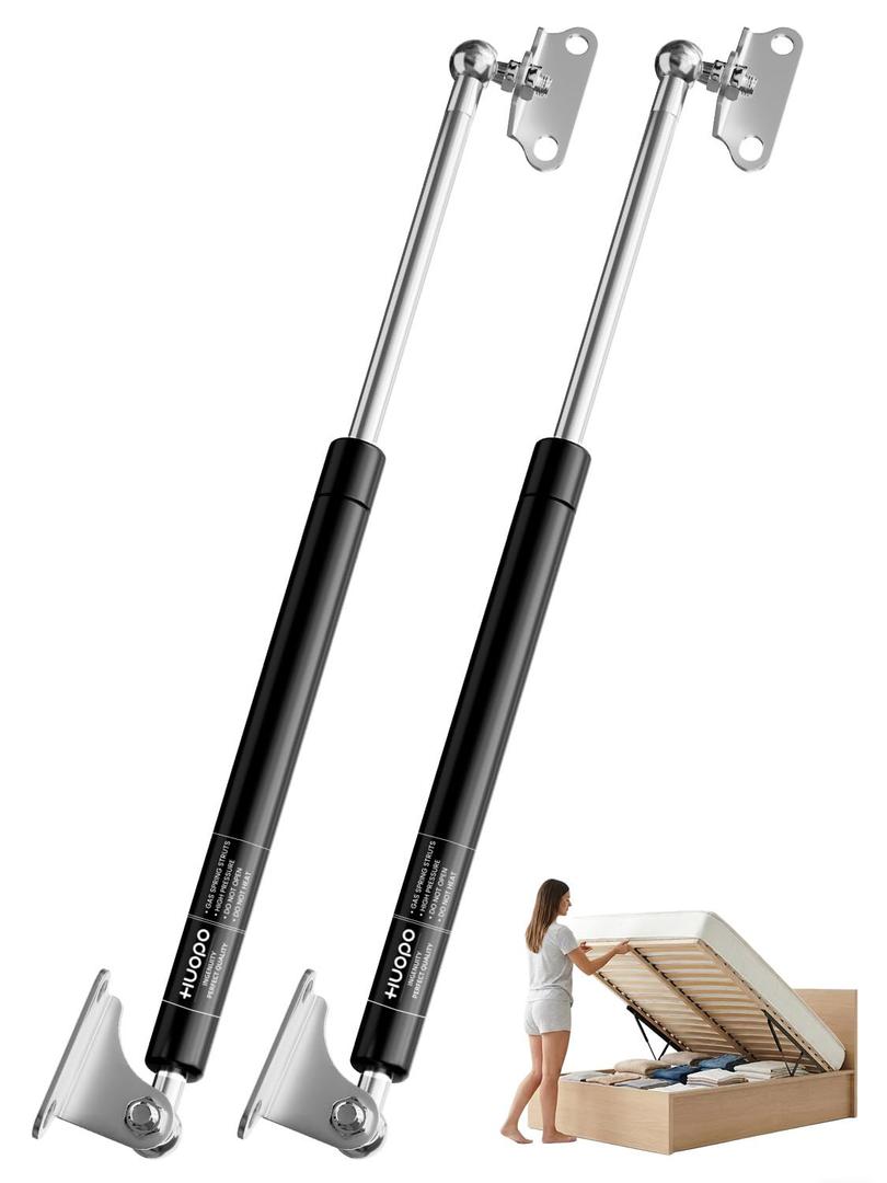 HUOPO 25 inch 200lb Gas Struts for Heavy Lid with Mounting Brackets, 2 Pack