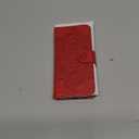 Bohefo Case for iPhone 13 Case, iPhone 14 Wallet Case with Tempered Glass Screen Protector, Embossed Mandala Leather Flip Credit Card Holder Stand Phone Cover Cases for Apple iPhone 13 Red