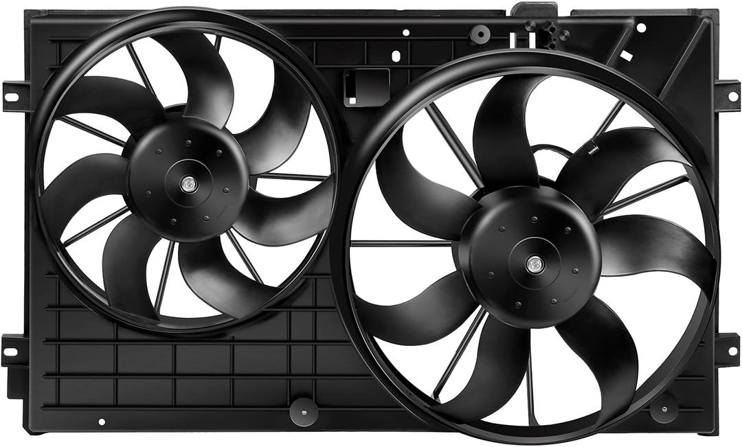 SCITOO Radiator Condenser Cooling Fan Compatible for A3/A3 Quattro for Golf/Jetta/Passat/Rabbit 1K0959455N 621490 620-843