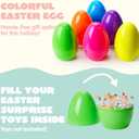 JOYIN 12PCS 10" Jumbo Easter Eggs, Bright Plastic Giant Eggs Empty Fillable for Easter Eggs Hunt, Filling Treats Party Favor Classroom Prize Supplies Decoration