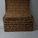 Household Essentials Wicker Basket Set, 3 Pieces, 1 Large and 2 Small Water Hyacinth Baskets for Storage and Organization