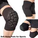 Knee Pads for Skating, Dance Kneepads for Football, Basketball, Skateboard, Workout Men - Lightweight & Elastic Gear Knee Sleeve for Wrestling, Volleyball, Climbing, Gardening, Flooring Women, (Black, Large)