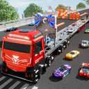 Carrier Truck Race Track Toddlers Toys, Toy Truck Transport Car with 12 Die-Cast Toy Cars, Truck Car Kids Toys Xmas Birthday Gifts for Age 3 4 5 6 7 8 Years Old Boys Girls (Red)