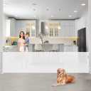 90 Inch Extra Wide Baby Gate for Large Openings Retractable Gates for Doorways Long Baby Gates Indoor Pet Gates for Dogs Extra Wide Dog Gates for The House, White