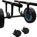 Heavy Duty Kayak Cart, Width Adjustable Canoe Cart with 12inch Flatfree Beach Wheels Boat Dolly Cart Transport Carrier, Large