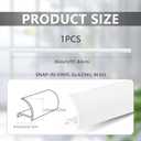 1 Pack 36" Snap in Vinyl Window Glazing Bead, White, 1/2" x 9/32"