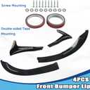Front Bumper Lip Fit for F82 F83 M4 2014-2019,for 2015-2018 F80 M3 Glossy Black Front Bumper Spoiler Splitter ABS Front Splitter Bumper
