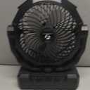 3-in-1 Camping Fan - 36000mAh Detachable Portable Fan Rechargeable with Light & Hook, Battery Powered Fans for Outdoor, Indoor, Tent, Fishing, Travel, Hurricane, Summer Gifts for Men - Black