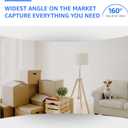 ALPHA TECH Indoor Camera with 160 Wide Angle, Plug in Offline Camera, No WiFi or App, Local SD Storage for Home Use